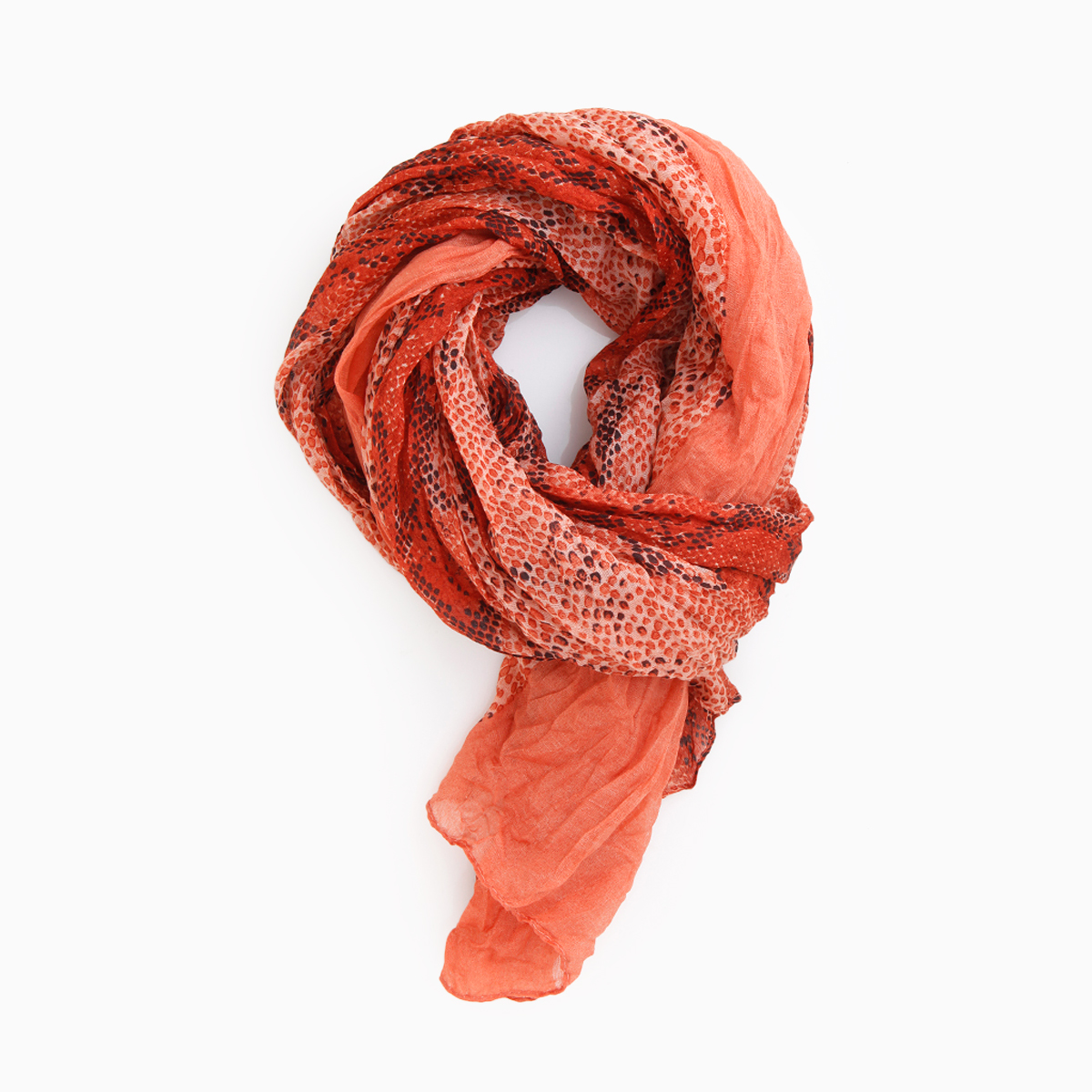 Snake Print Scarf in Rust DAILYLOOK