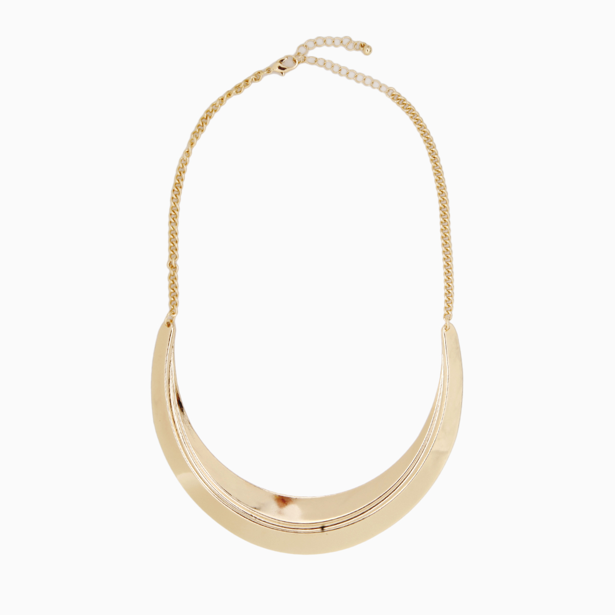 Gold Crescent Collar Necklace in Gold | DAILYLOOK