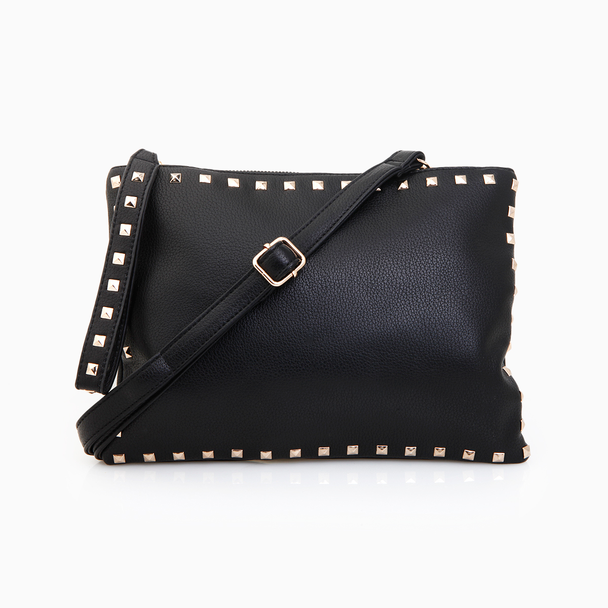 Studded Border Clutch in Black DAILYLOOK