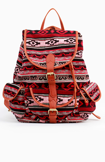 Tribal print backpack sale