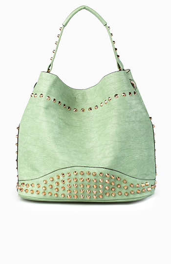 Studded Border Bucket Bag Slide 1