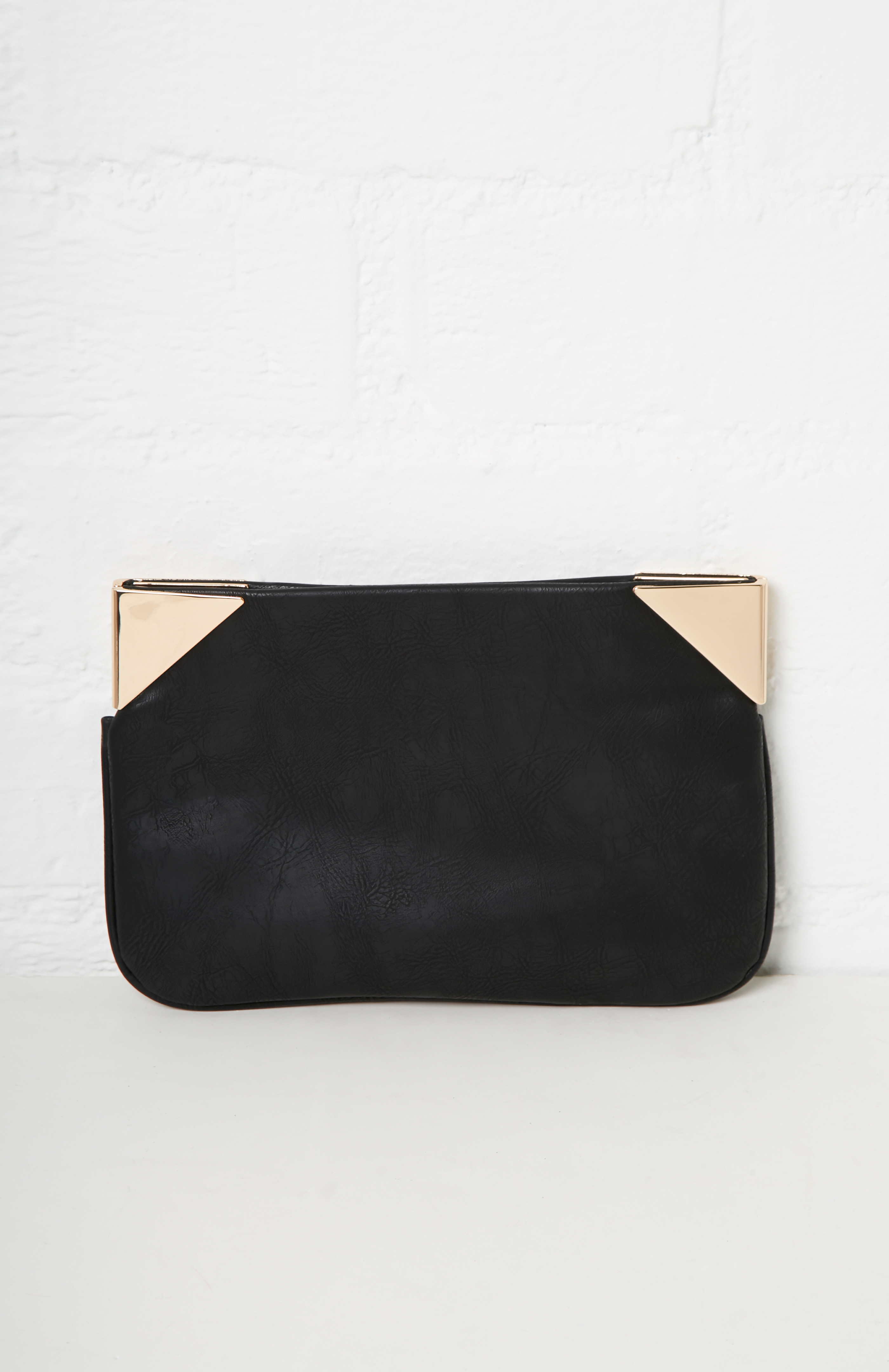 The Ron White Vegan Leather Clutch in Black DAILYLOOK