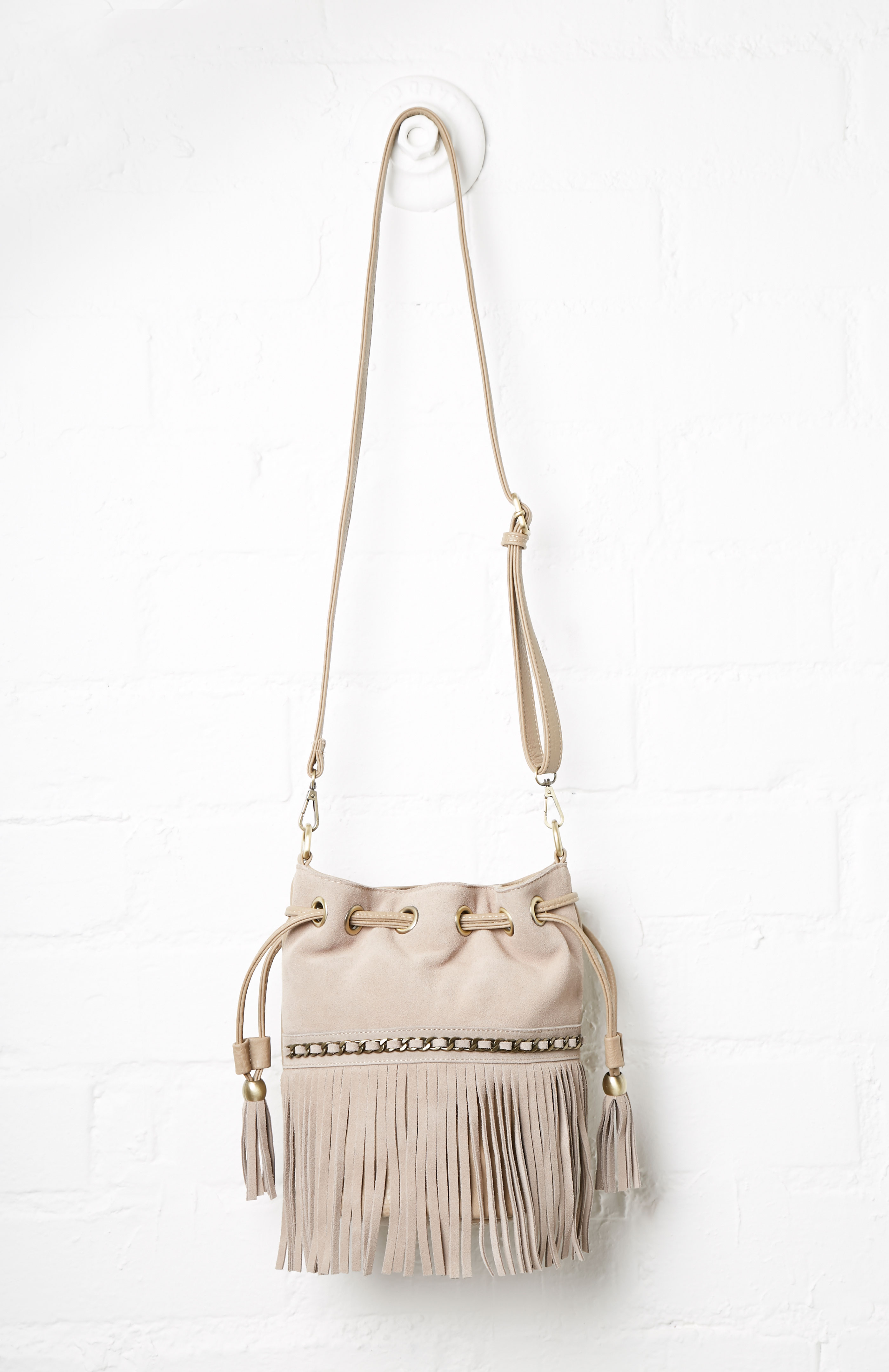 Satin Fringe Fashion Bucket Bag