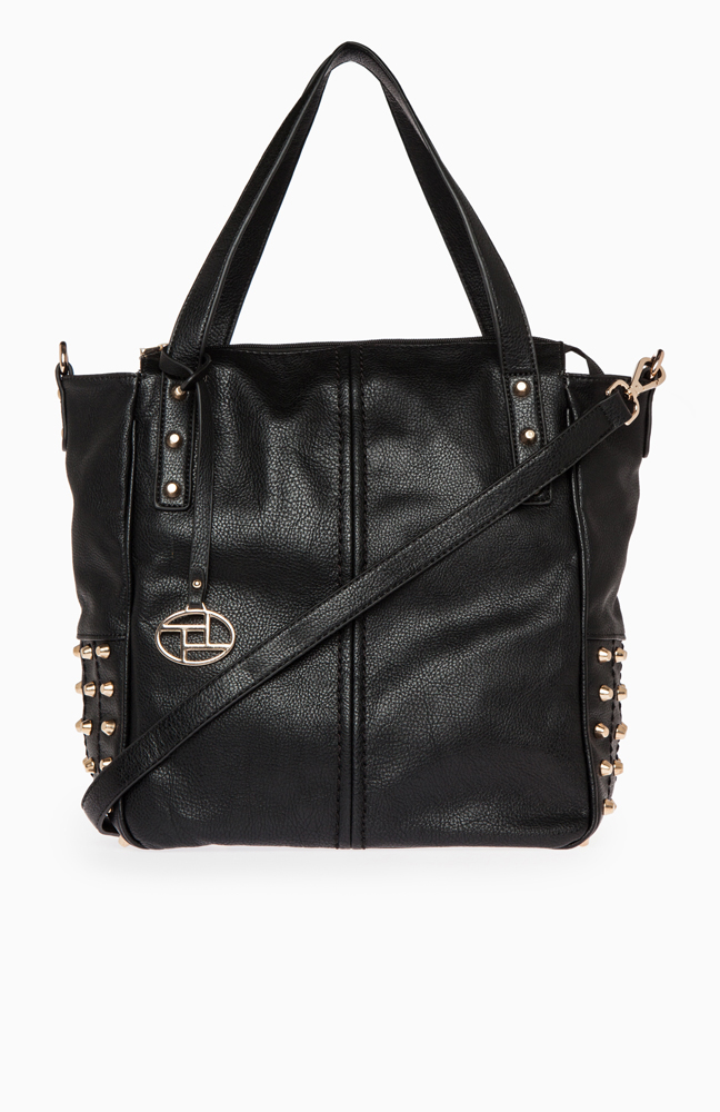 Simple Studded Bag in Black DAILYLOOK