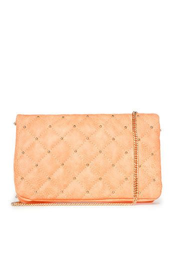 Quilted Stud Clutch Slide 1
