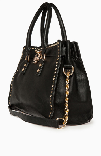 Mini Stud Trim Handbag in Black | DAILYLOOK