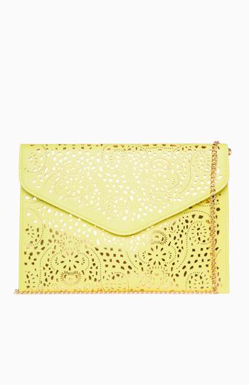 Floral Laser Cut Clutch Slide 1