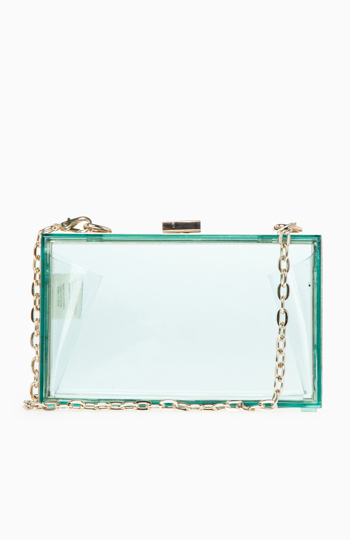 Lucite Box Clutch Slide 1