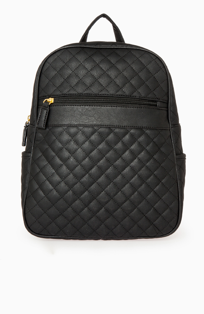 Quilted Backpack in Black | DAILYLOOK