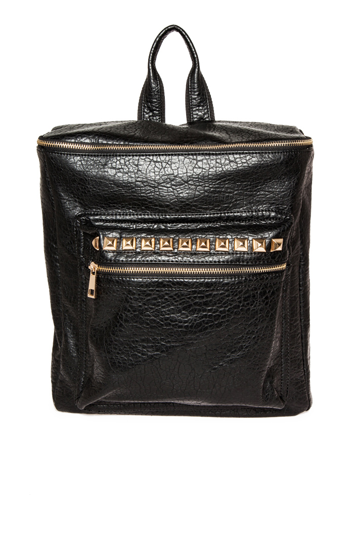 Studded Square Backpack in Black DAILYLOOK