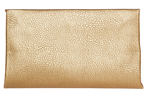 Classic Leatherette Clutch in Gold | DAILYLOOK