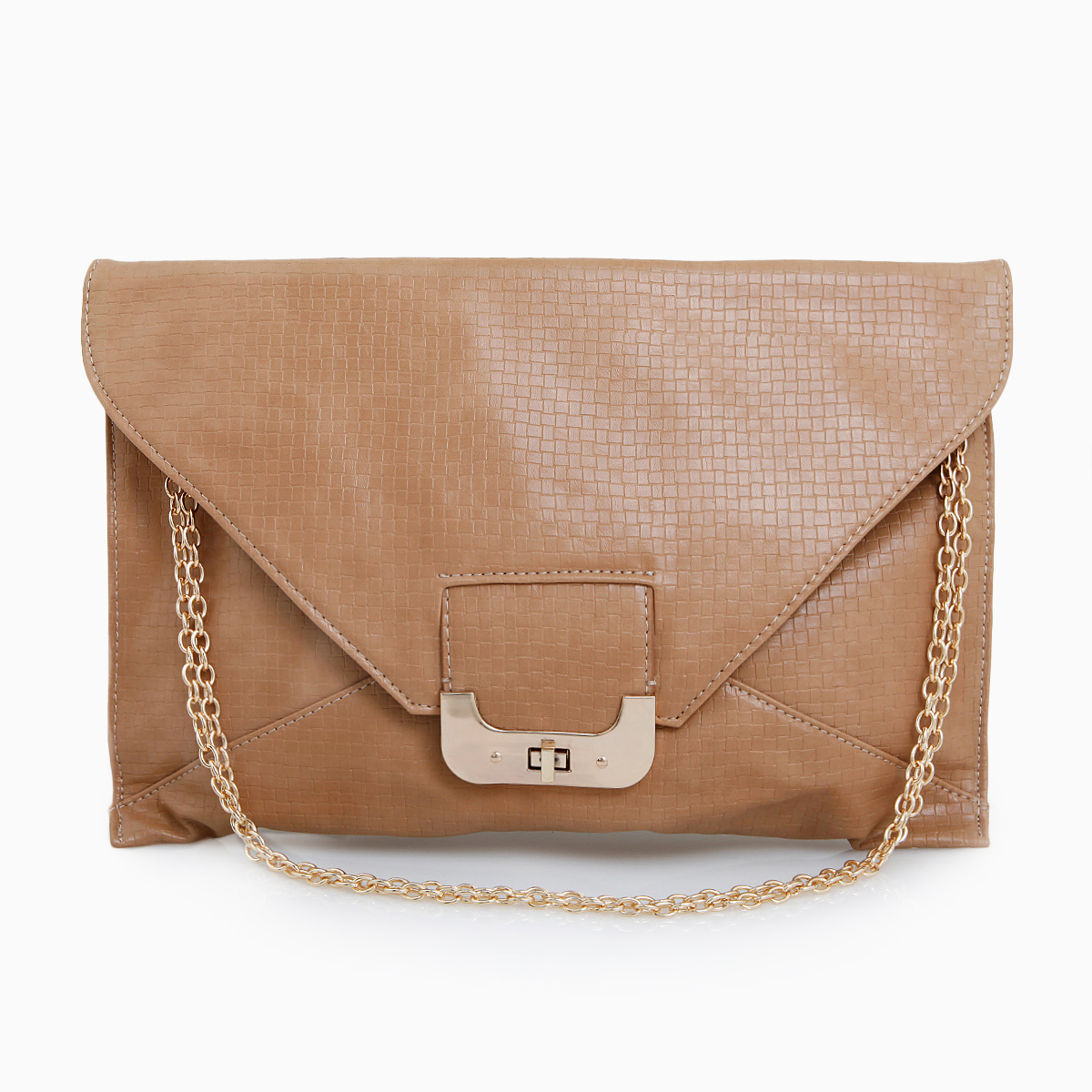 Woven Treasure Clutch in Beige DAILYLOOK