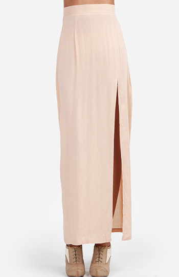 Maxi Slit Skirt Slide 1