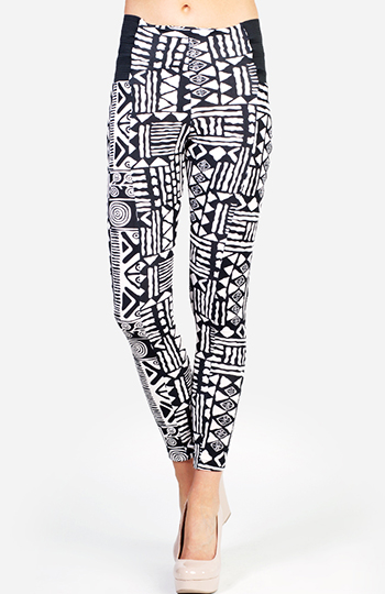 Tribal Print Leggings Slide 1