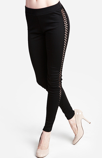 Leggings with on sale net at bottom