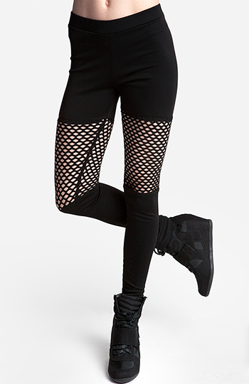 Netted Thigh Leggings Slide 1