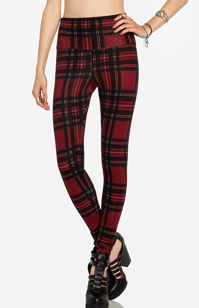 zara tartan leggings