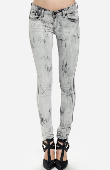 Bleached Skinny Jeans Slide 1