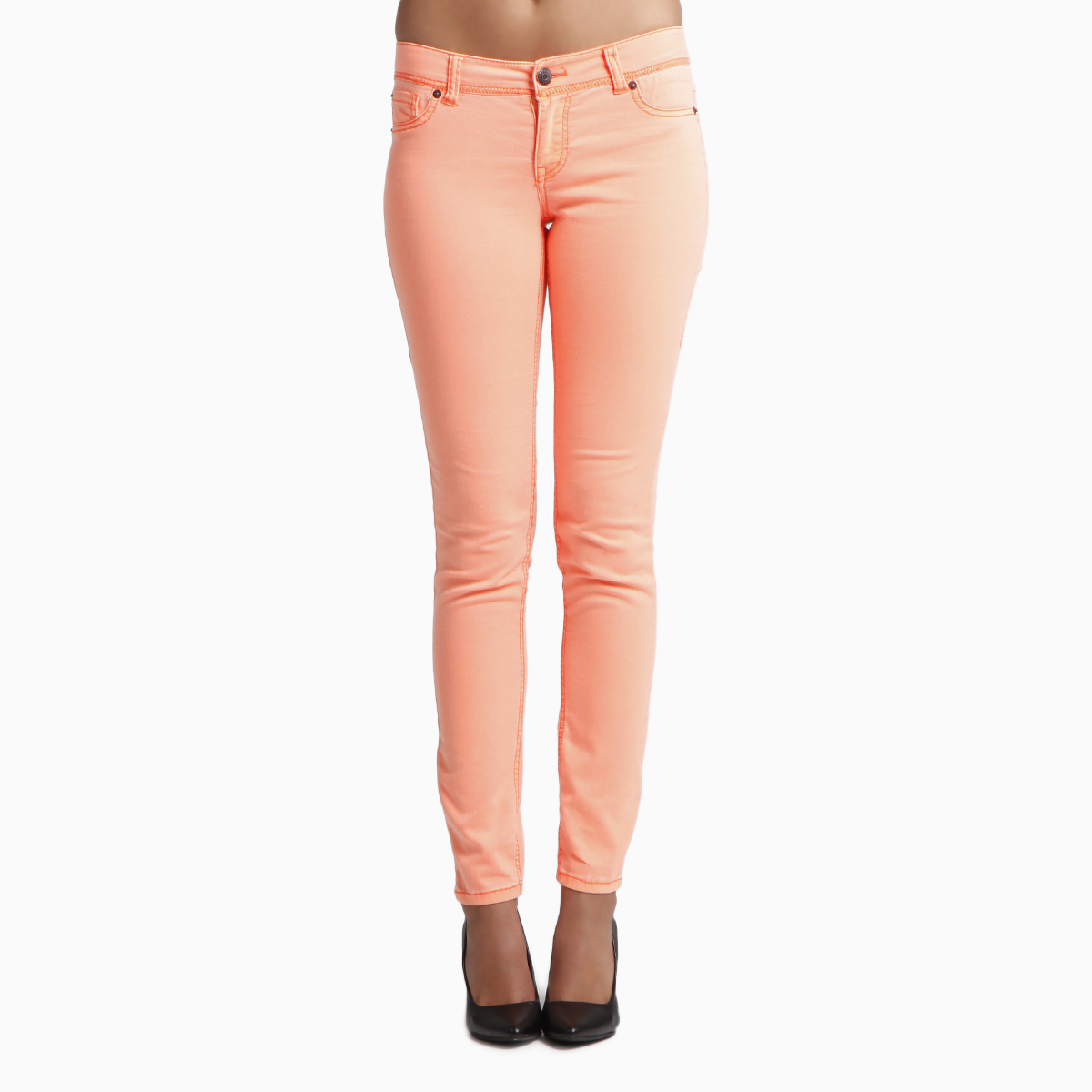 neon orange pants