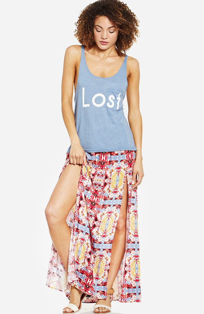 MINKPINK Combi Garden Maxi Skirt in Floral Multi DAILYLOOK