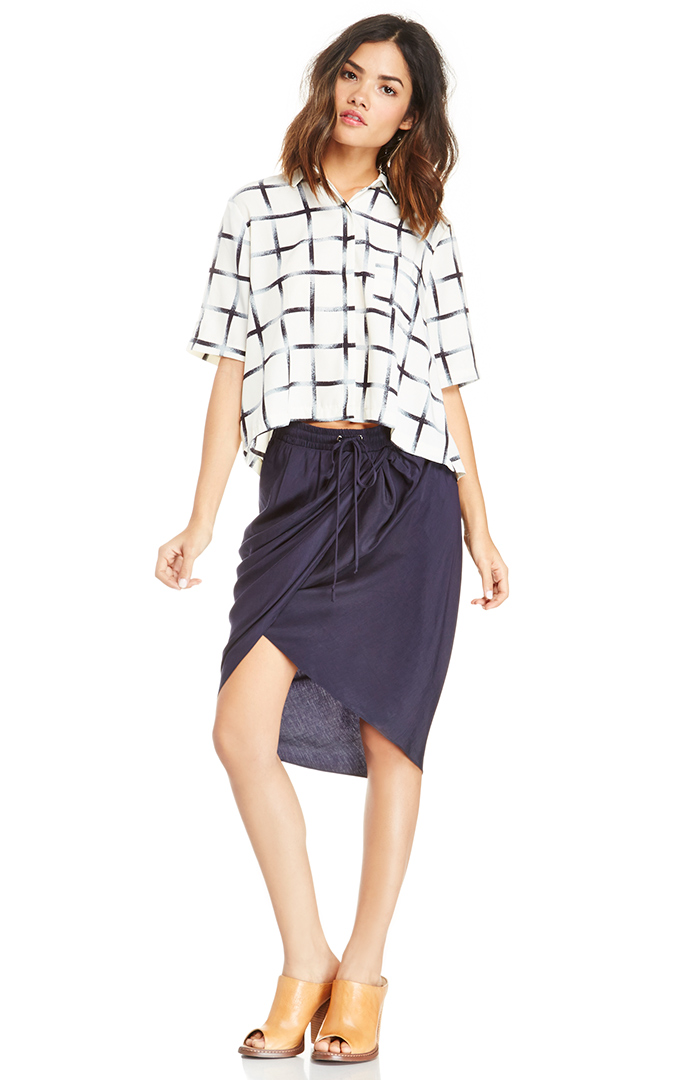 navy sarong skirt