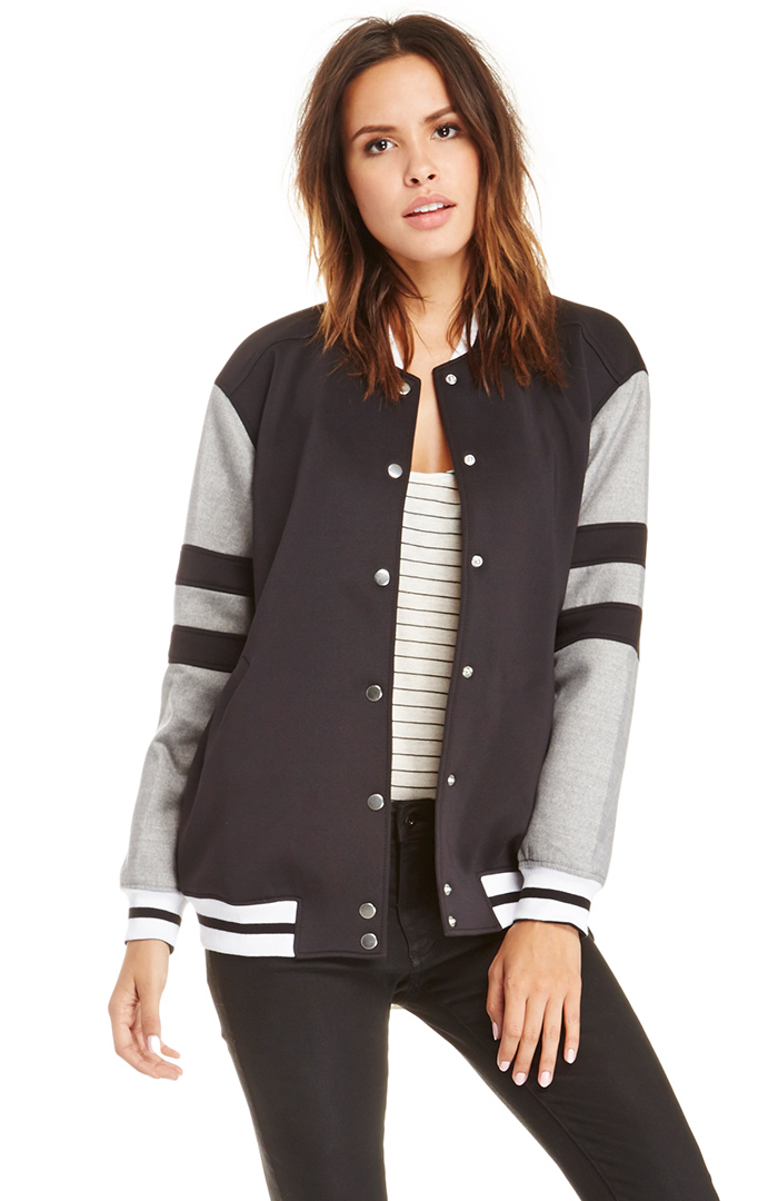 The Fifth Label Raise The Bar Bomber Jacket in Black | DAILYLOOK