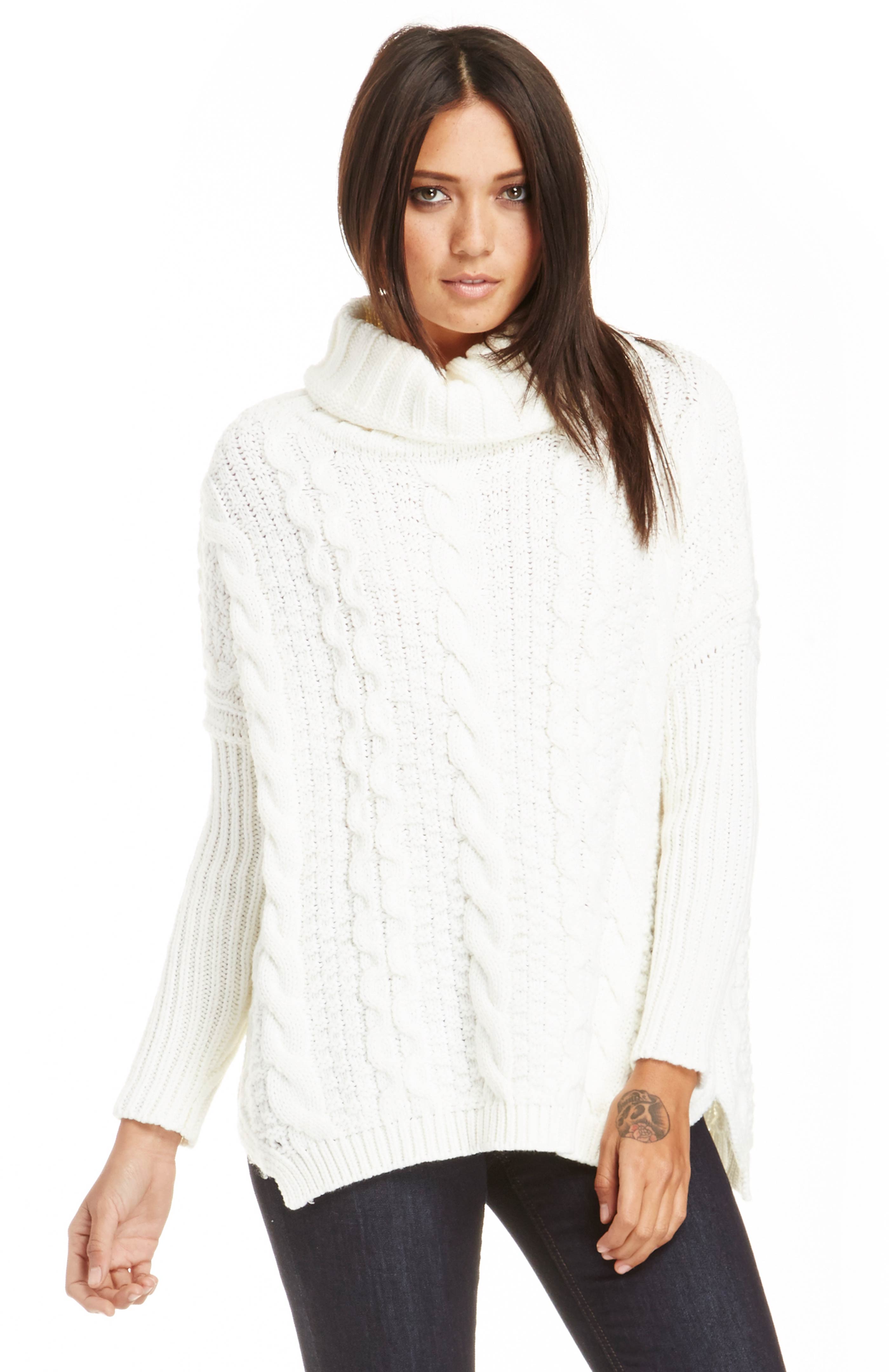 Three Of Something Solstice Cable Knit Sweater in Cream | DAILYLOOK