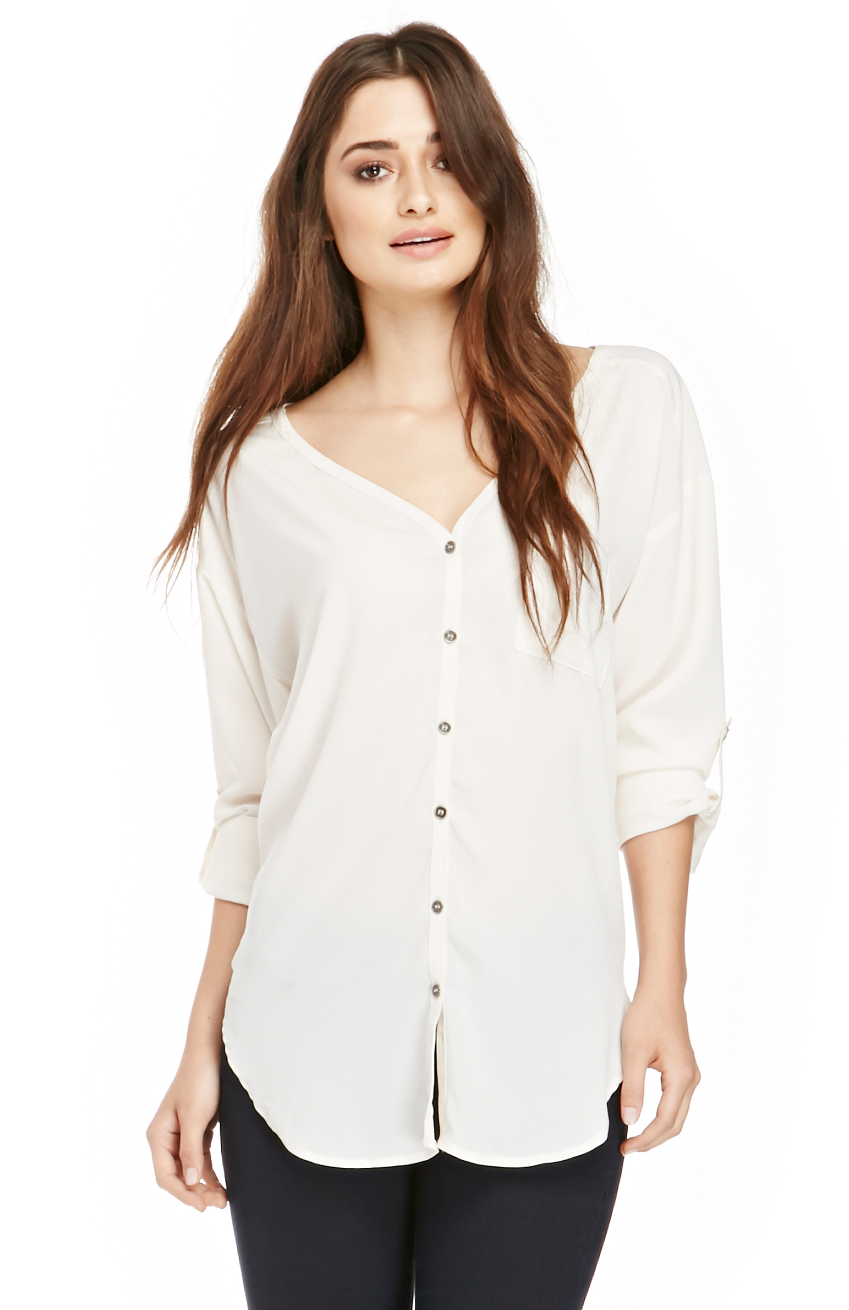 Allen Classic Button Down in Ivory DAILYLOOK