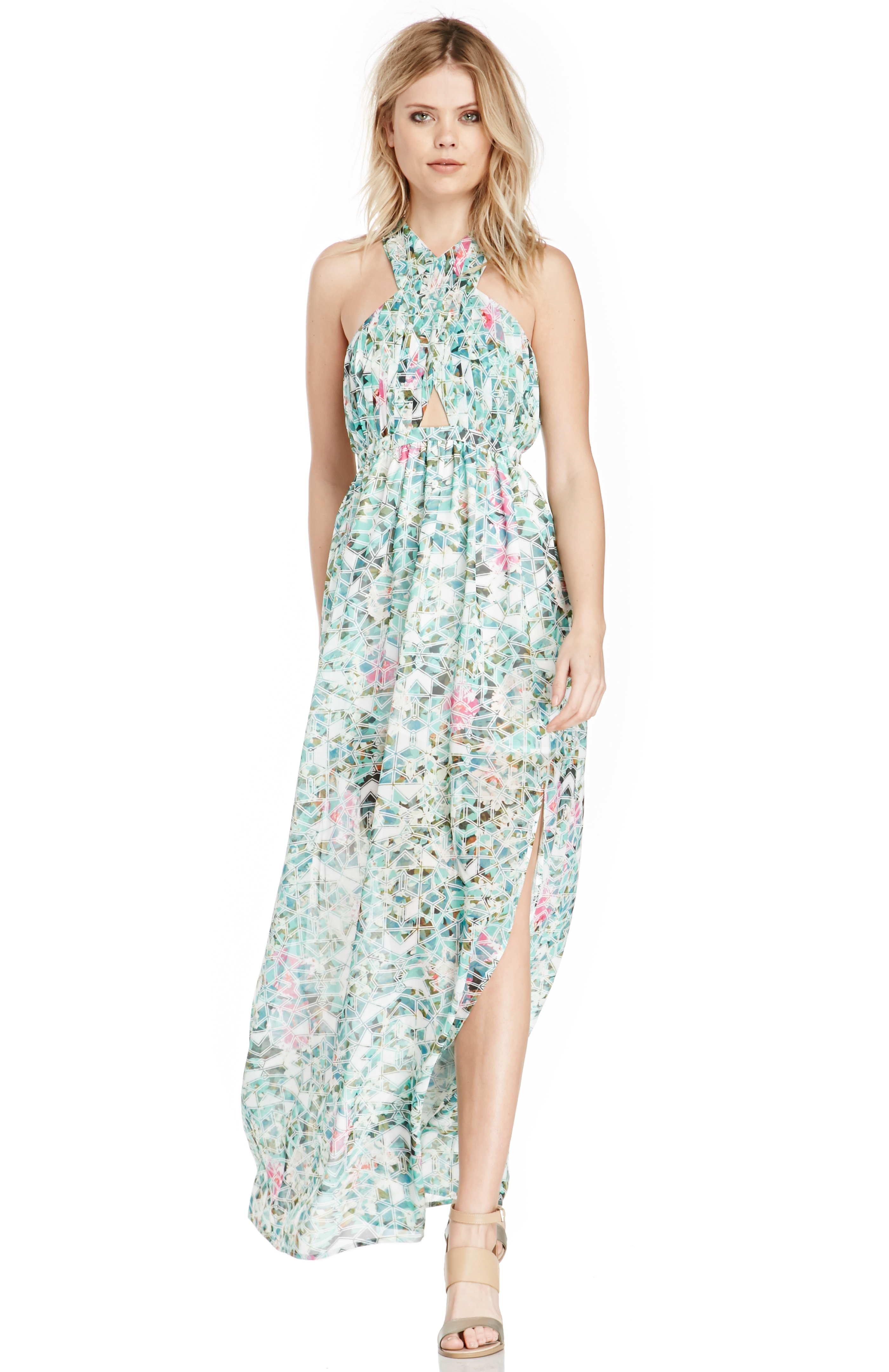 Lovers + Friends Floral Flashback Maxi Dress in Green DAILYLOOK
