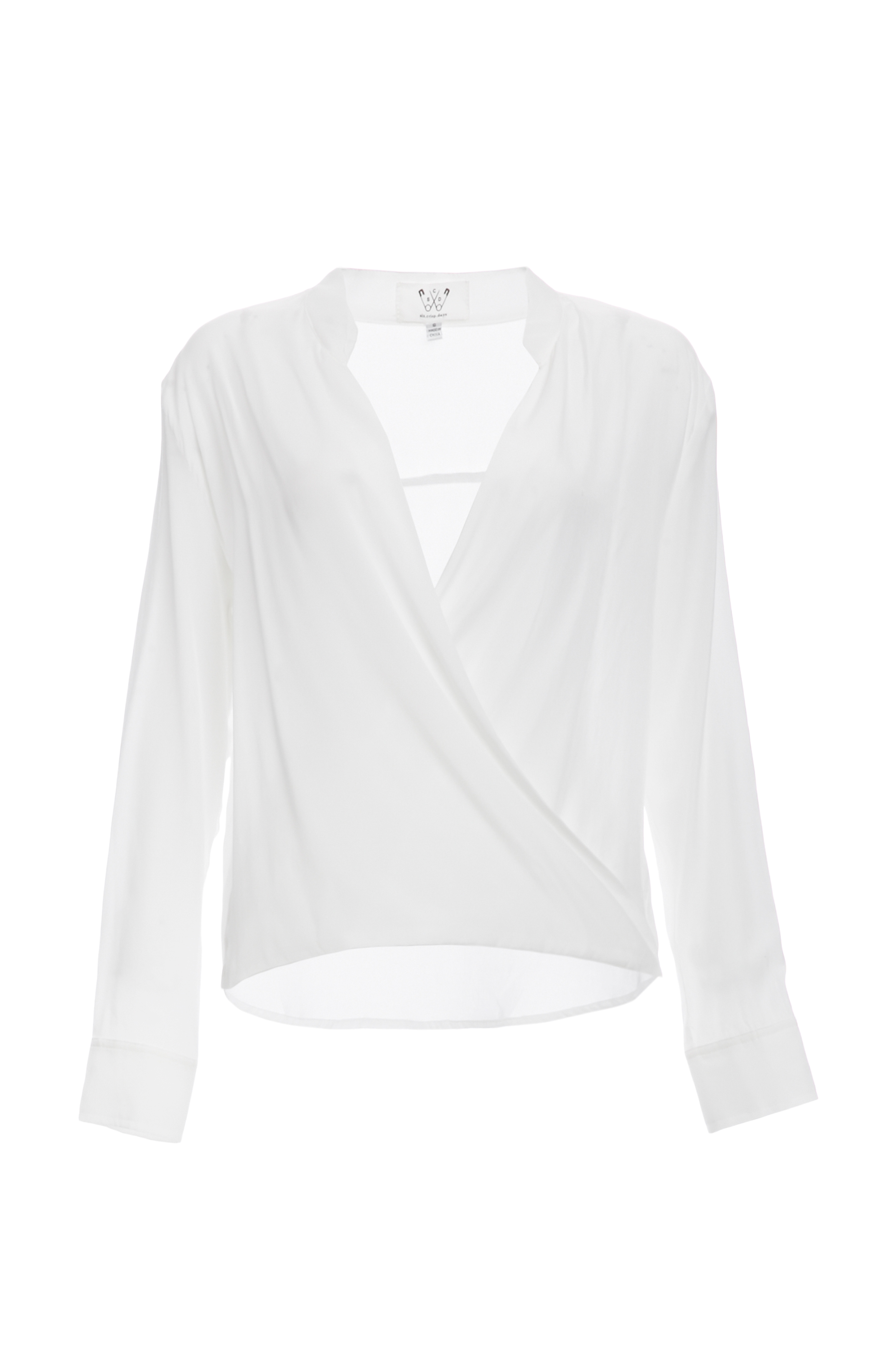 Six Crisp Days Twisted Wrap Blouse in Ivory | DAILYLOOK