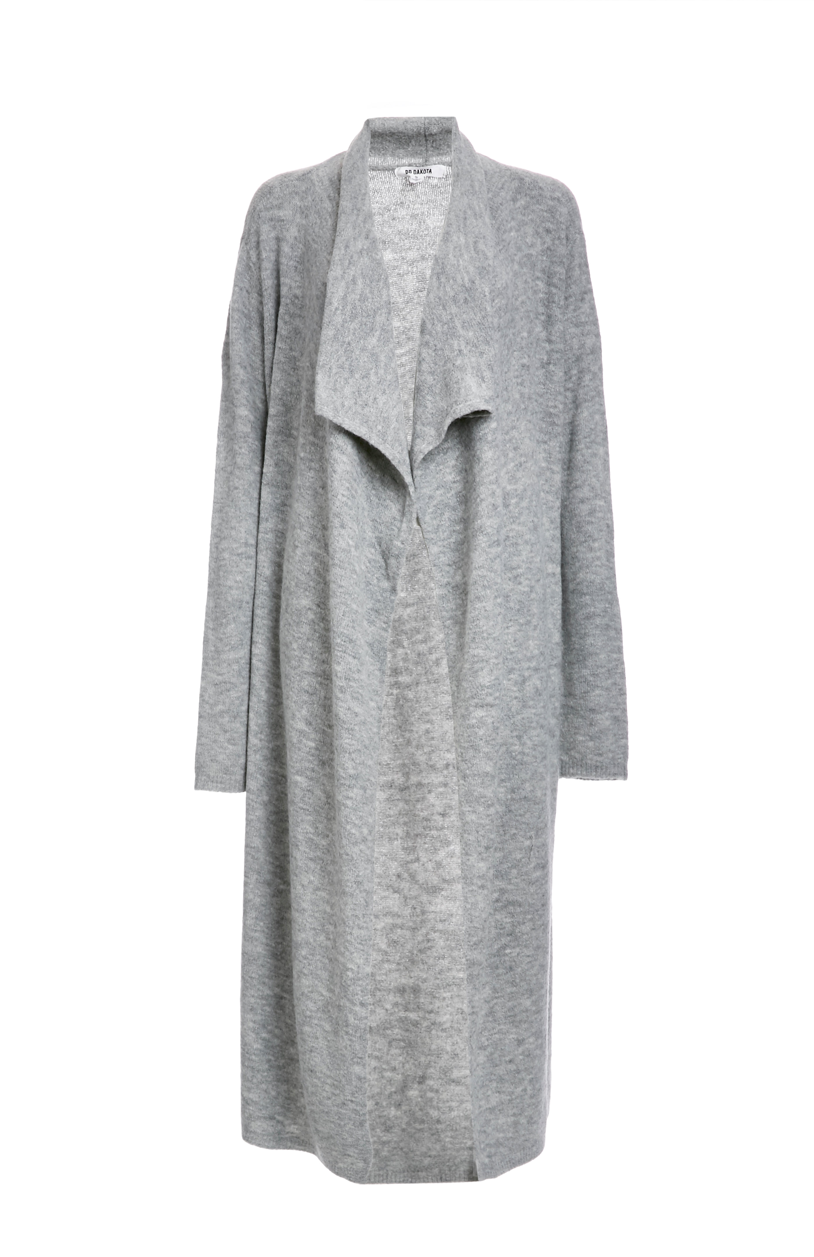 BB Dakota Tebbetha Soft Knit Long Cardigan in Grey | DAILYLOOK