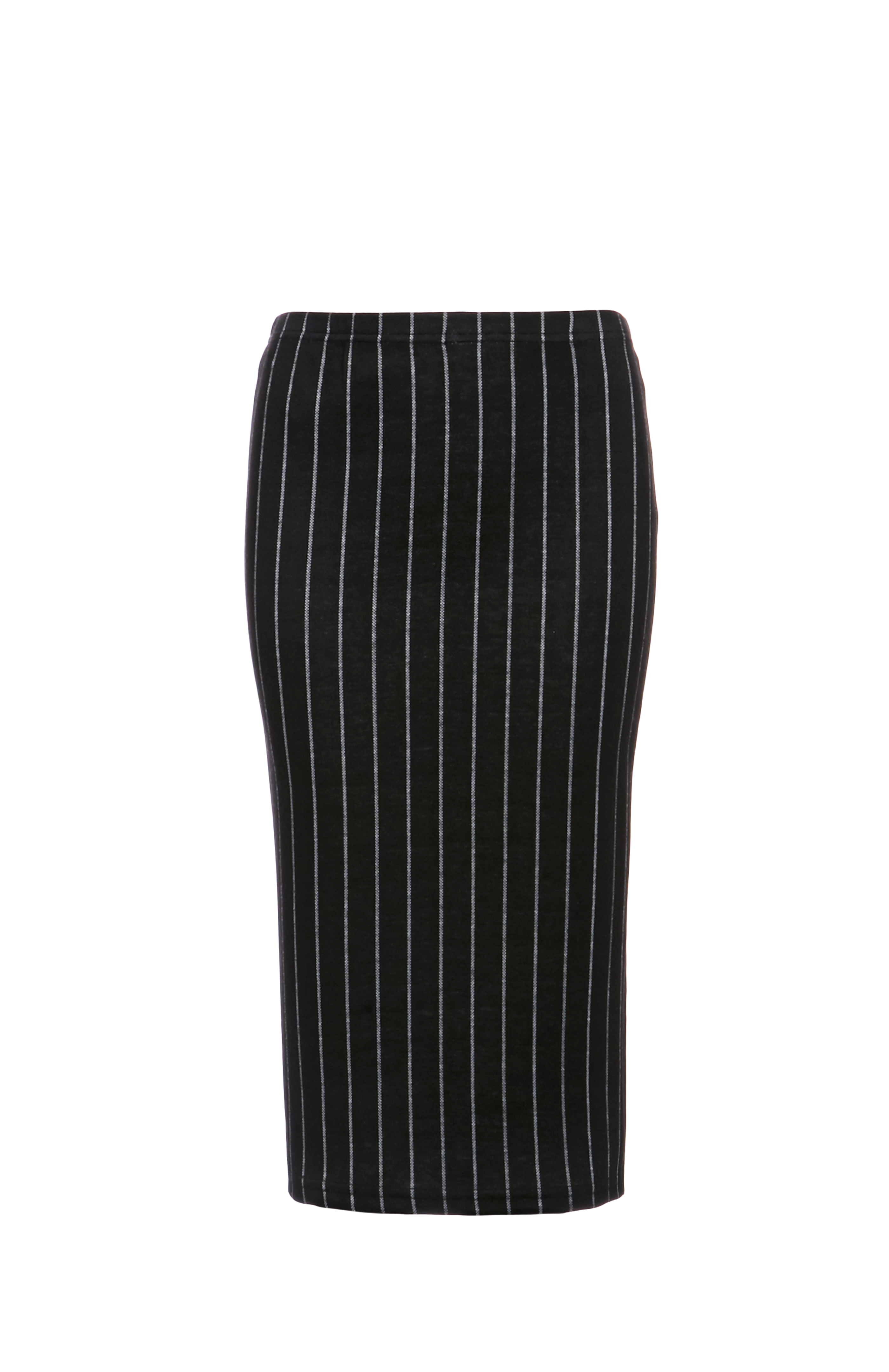 Glamorous Pinstripe Pencil Skirt in Black DAILYLOOK