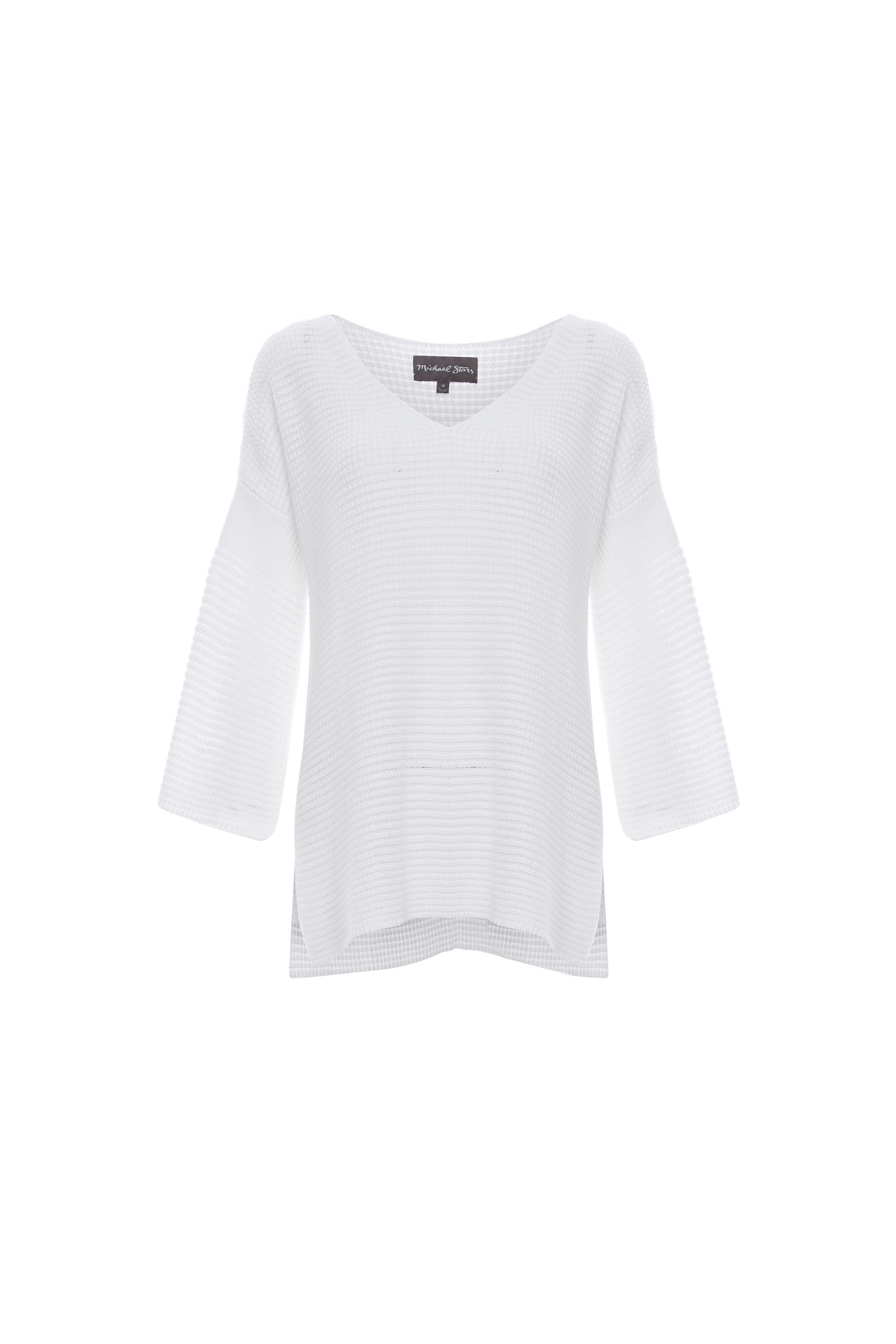 Michael Stars 3/4 Sleeve Sweater in White | DAILYLOOK