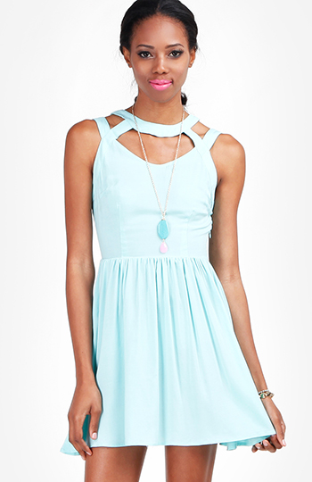 Cage Back Dress Slide 1