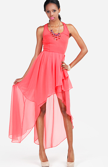Vibrant High Low Dress Slide 1