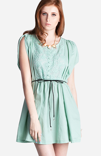 Oversized Embroidered Tunic Dress Slide 1