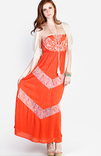 Embroidered Floral Maxi Dress Slide 1