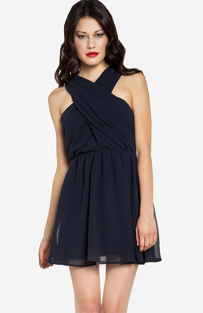 Keepsake Heartlines Dress in Navy DAILYLOOK
