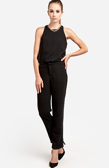 Sleek and Stylish Jumpsuit in Black | DAILYLOOK