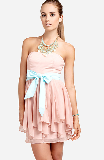 Sweet Strapless Party Dress Slide 1