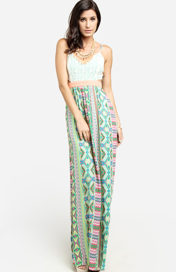 Colorful Cutout Maxi Dress Slide 1