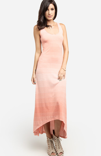 Ombre Stripe Maxi Dress Slide 1