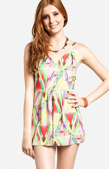 Tropical Tribal Romper Slide 1