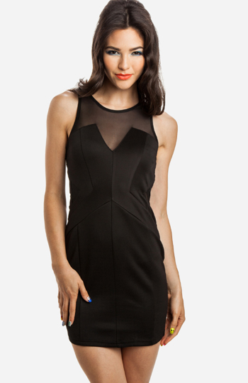 Modern Mesh Bodycon Dress Slide 1