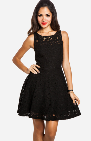 bb dakota black lace dress