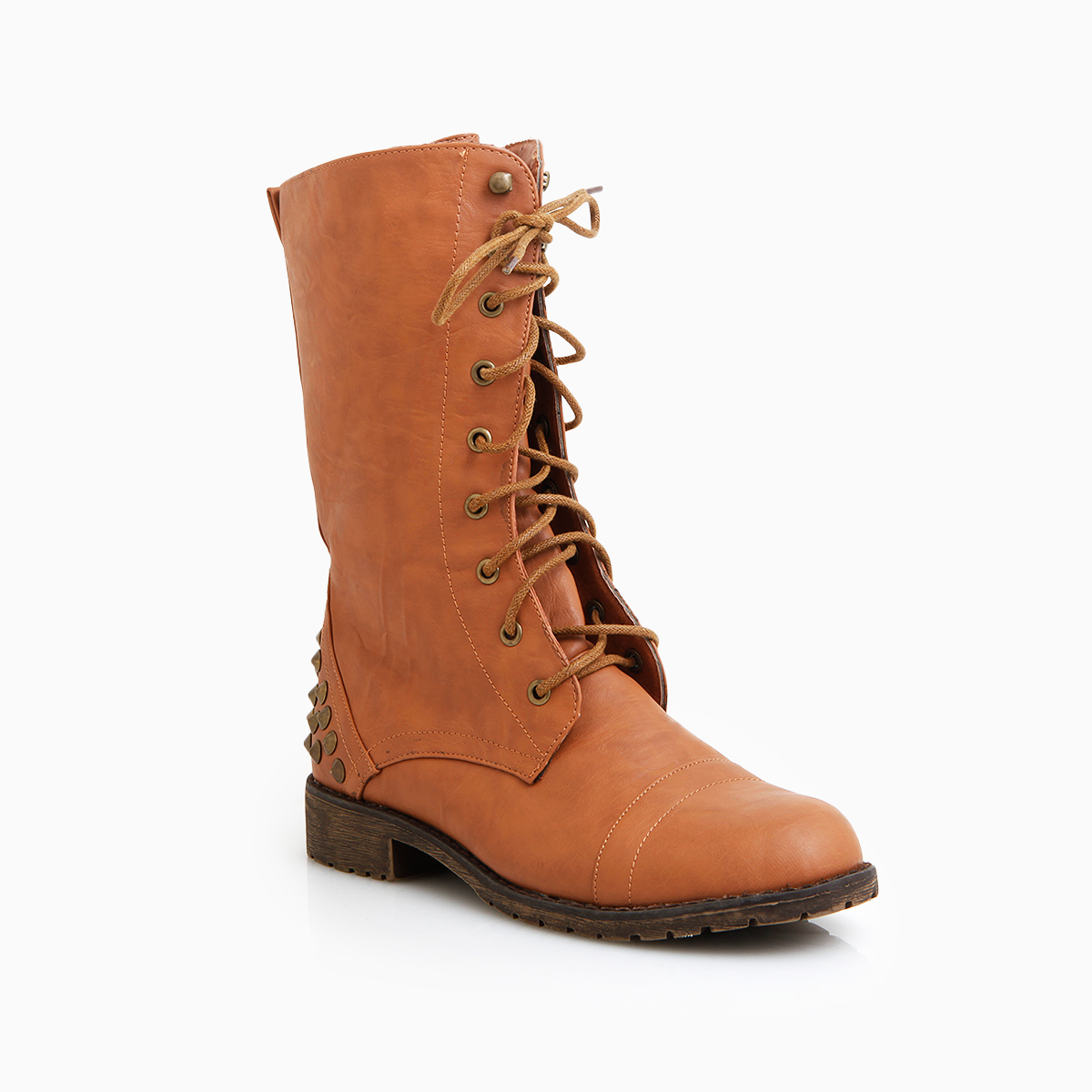 combat boots with low heel