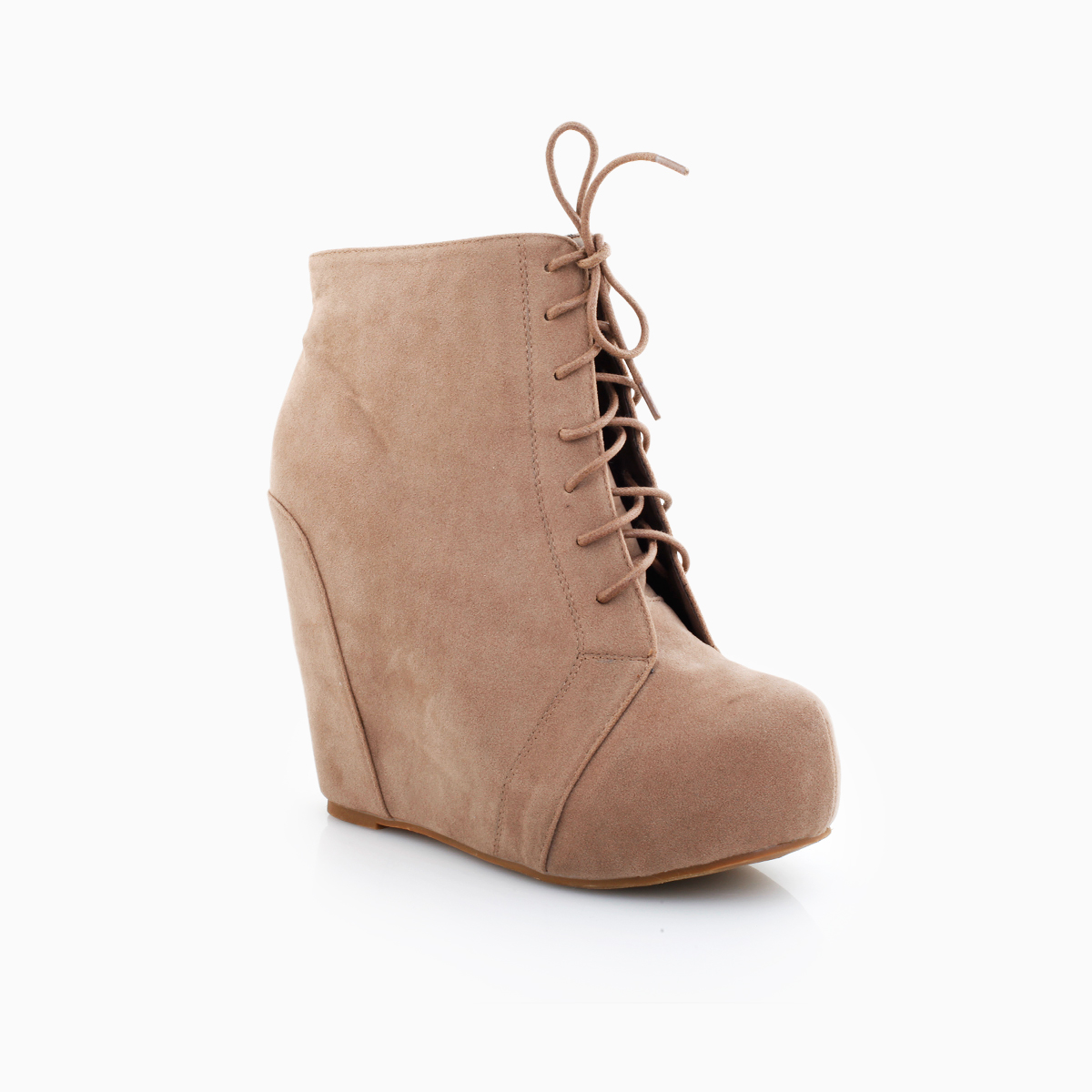 suede wedges booties