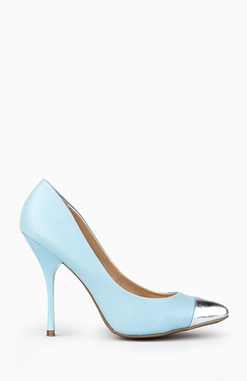 light blue square toe heels