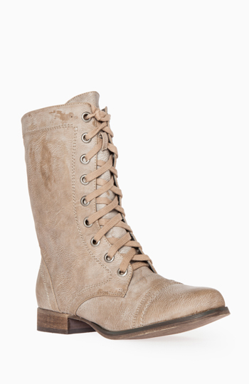 Whitewashed Combat Boots Slide 1