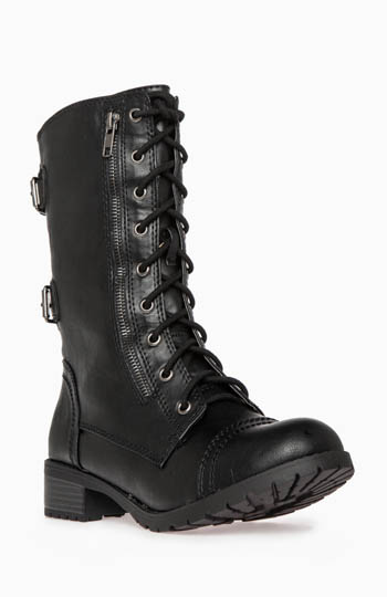 Monochrome Combat Boot Slide 1